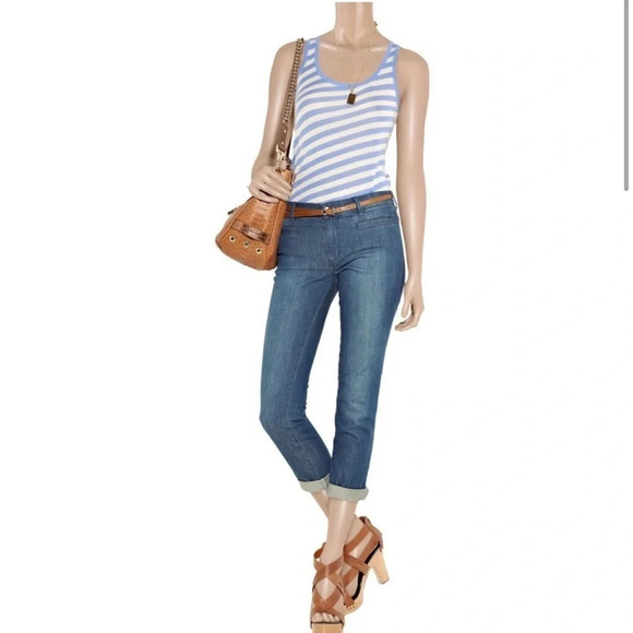 Crumpet Striped Fine Knit Cashmere Tank Size XXL - Picture 2 of 5